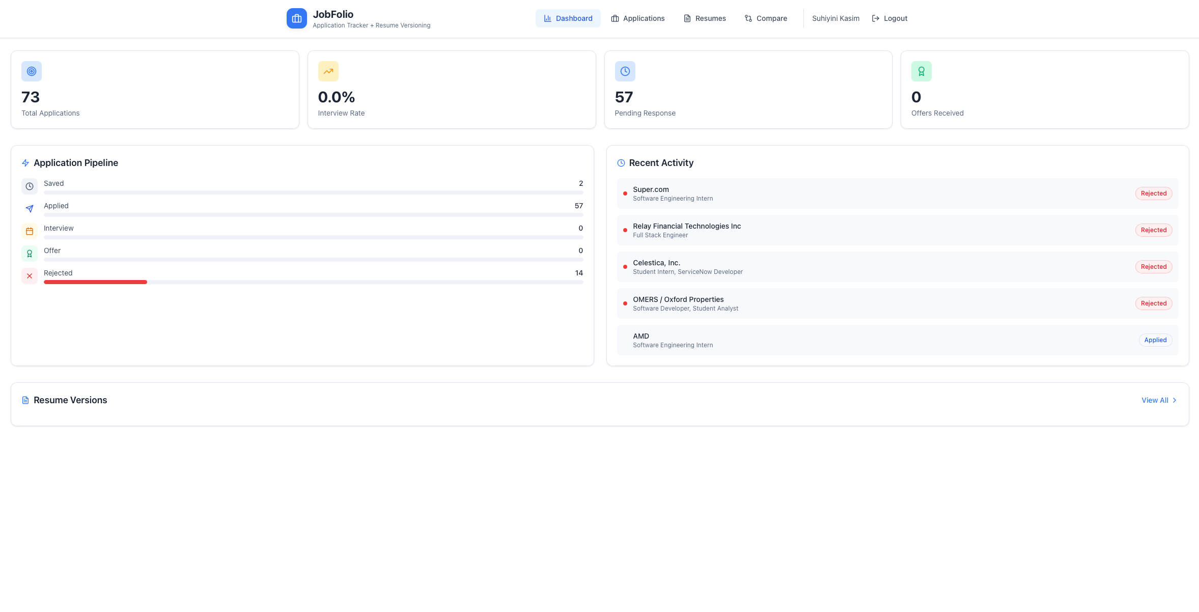 JobFolio preview